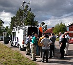 Radio Dalarnas radiobuss med skdare.