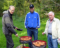 Grillmstarna Bo Hellman, Eric Sderlund och Claes Olsson.